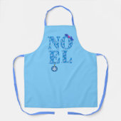 WEIHNACHTEN in einem Bluweihnachtsbaummuster Schürze (Vorderseite)