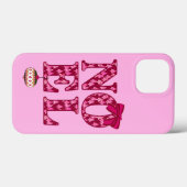 WEIHNACHTEN in einem Burgunder Weihnachtsbaummuste Case-Mate iPhone Hülle (Rückseite (Horizontal))