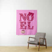 WEIHNACHTEN in einem Burgunder Weihnachtsbaummuste Wandteppich (Beispiel)