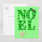 WEIHNACHTEN in einem grünen Weihnachtsbaummuster (Vorne/Hinten)