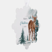 Weihnachten in einem kalten Wald Ornament Karte (Rechts)