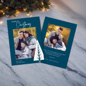 Weihnachten in einem modernen, minimalistisch-blau