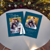 Weihnachten in einem modernen, minimalistisch-blau