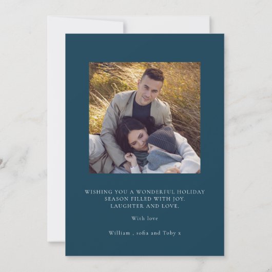 Weihnachten in einem modernen, minimalistisch-blau (Rückseite)