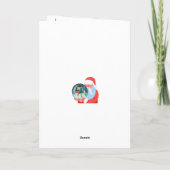 Weihnachten in einem Schneeglobe Karte (Rückseite)
