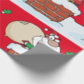 Weihnachten in einem Schornstein Geschenkpapier (Ecke)