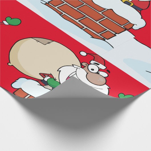 Weihnachten in einem Schornstein Geschenkpapier (Ecke)