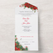 Weihnachten in einer Hochzeit Einladung (Innen Boden)
