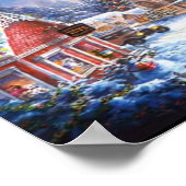 Weihnachten in einer kleinen Stadt Poster (Ecke)