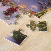 Weihnachten in einer schneebedeckten Nacht Puzzle (Seite)