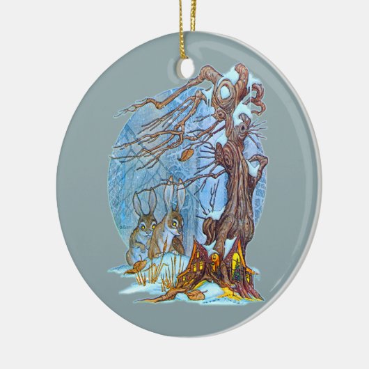 Weihnachten in Elf Hall Keramikornament (Links)