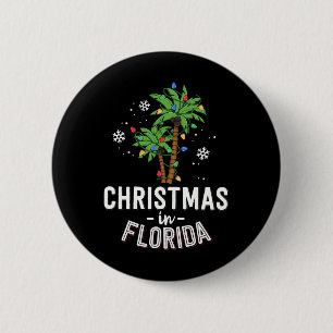 Weihnachten in Florida Deck Die Palmen Familie Va Button