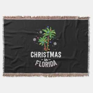 Weihnachten in Florida Deck Die Palmen Familie Va Decke