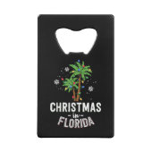 Weihnachten in Florida Deck Die Palmen Familie Va Geldbeutel Flaschenöffner (Rückseite)