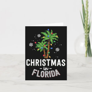 Weihnachten in Florida Deck Die Palmen Familie Va Karte