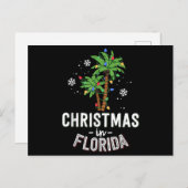 Weihnachten in Florida Deck Die Palmen Familie Va Postkarte (Vorne/Hinten)