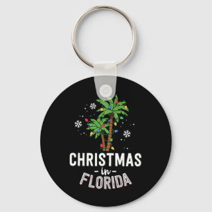 Weihnachten in Florida Deck Die Palmen Familie Va Schlüsselanhänger