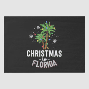Weihnachten in Florida Deck Die Palmen Familie Va Seidenpapier
