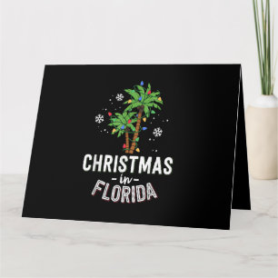Weihnachten in Florida: Die Palmen schmücken Famil Karte