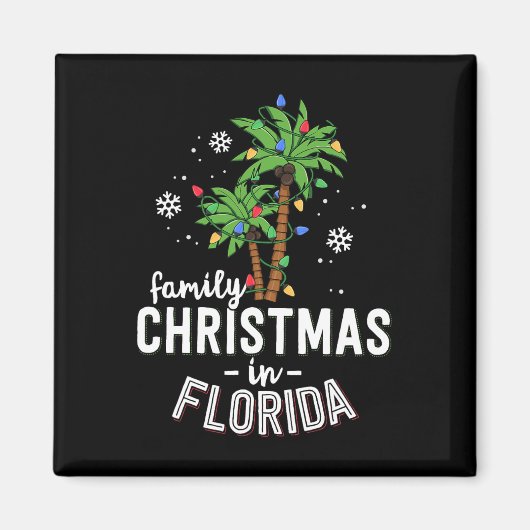 Weihnachten in Florida Palmen Bäume Xmas Strand Magnet (Vorne)