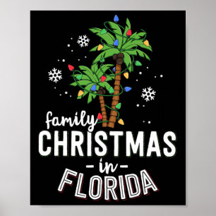 Weihnachten in Florida Palmen Bäume Xmas Strand Poster