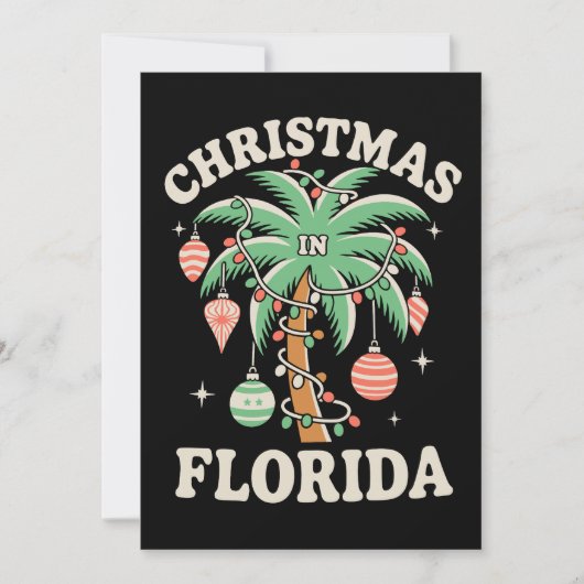 Weihnachten in Florida Palmenbaum Xmas Lichter Win (Vorderseite)