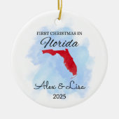 Weihnachten in Florida Staat Ornament (Vorne)