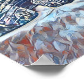 Weihnachten in Florida Weihnachtsmann Reiten Allig Poster (Ecke)