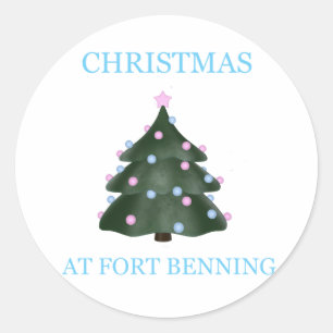 Weihnachten in Fort Benning 9 Runder Aufkleber