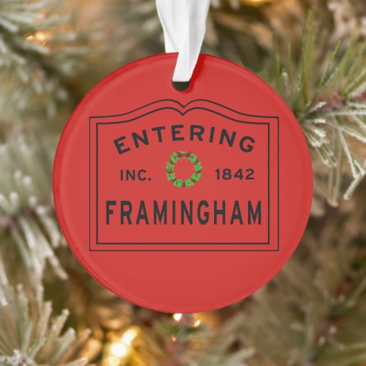 Weihnachten in Framingham, MA Metal Ornament (Baum)