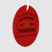 Weihnachten in Framingham, MA Metal Ornament (Vorderseite)