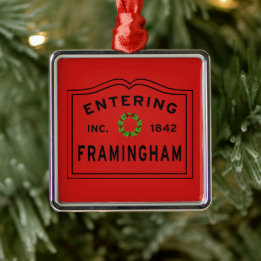 Weihnachten in Framingham, MA Ornament Aus Metall