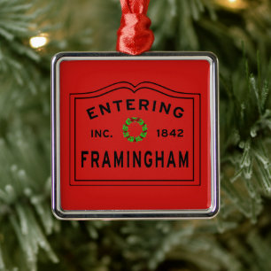 Weihnachten in Framingham, MA Ornament Aus Metall