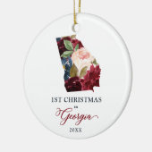 Weihnachten in Georgien Personalisierter GA-Staat Keramik Ornament (Links)