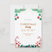 Weihnachten in Grün und Rot Einladung (Vorderseite)