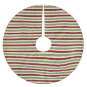 Weihnachten in Grün, Weiß, Rot und Gold Polyester Weihnachtsbaumdecke (Vorderseite)