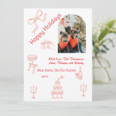 Weihnachten in Handschrift Karte (Stehend Vorderseite)