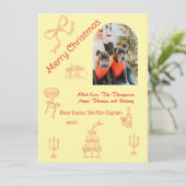 Weihnachten in Handschrift Karte (Stehend Vorderseite)