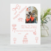 Weihnachten in Handschrift Karte (Stehend Vorderseite)