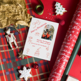 Weihnachten in Handschrift Karte