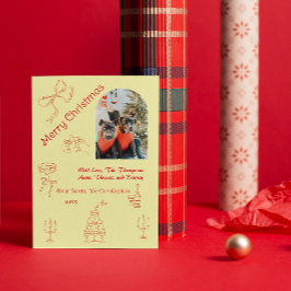 Weihnachten in Handschrift Karte