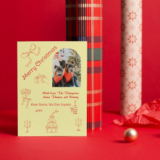 Weihnachten in Handschrift Karte