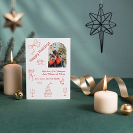 Weihnachten in Handschrift Karte