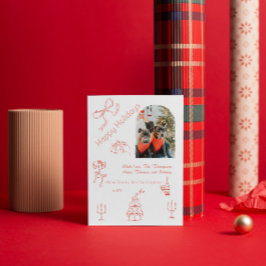 Weihnachten in Handschrift Karte