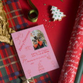 Weihnachten in Handschrift Karte