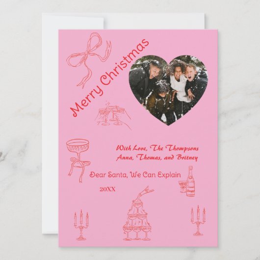 Weihnachten in Handschrift Karte (Vorderseite)