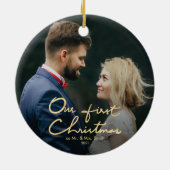  | Weihnachten in Handschrift Keramikornament (Hinten)