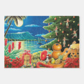 Weihnachten in Hawaii Geschenkpapier Set (Vorderseite)