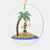 Weihnachten in Hawaii Keramik Ornament (Links)