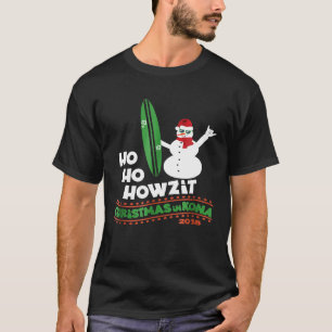 Weihnachten in Hawaii Tshirt Howzit Surf Typ Snowm